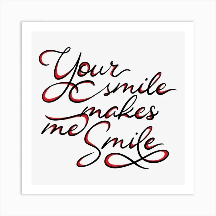 Your Smile Makes Me Smile Art Print by Eastern Spring Co