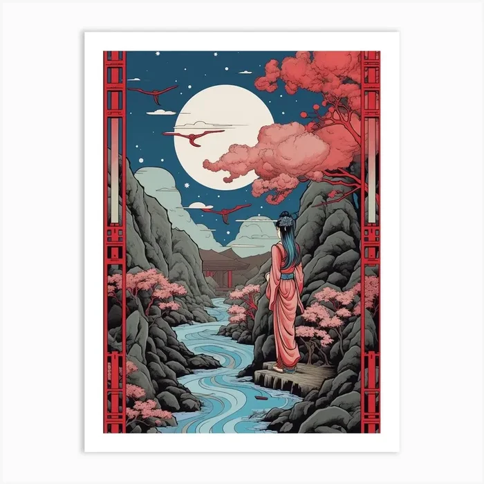 Yufuin Onsen, Japan Vintage Travel Art 1 Art Print by Travel Poster Collection