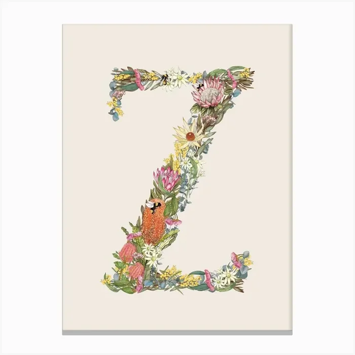 Z Oat Alphabet Letter Canvas PrintLM by Lilly Miranda Illustration