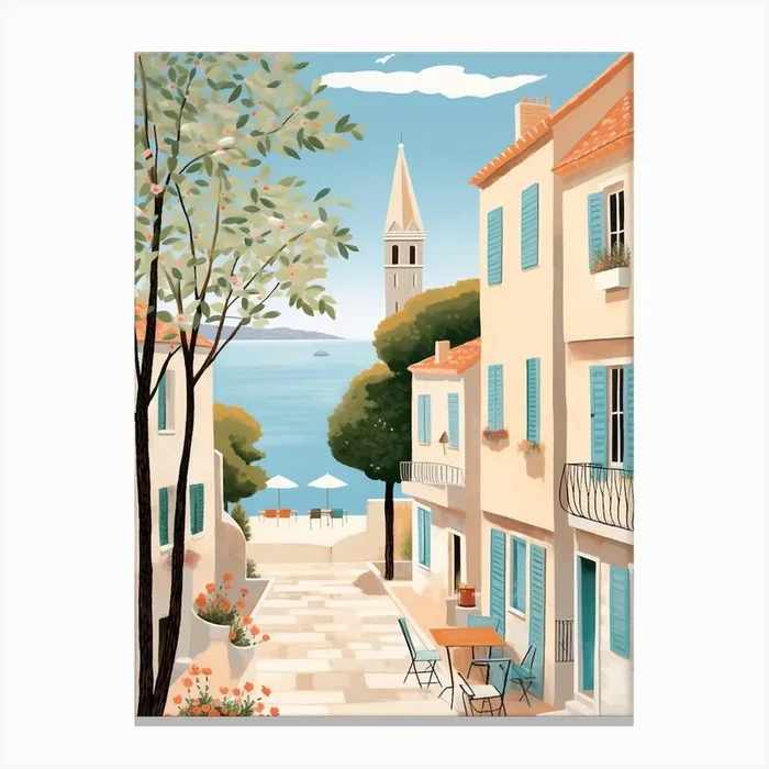 Zadar Croatia 2 Illustration Canvas Print by MedArt