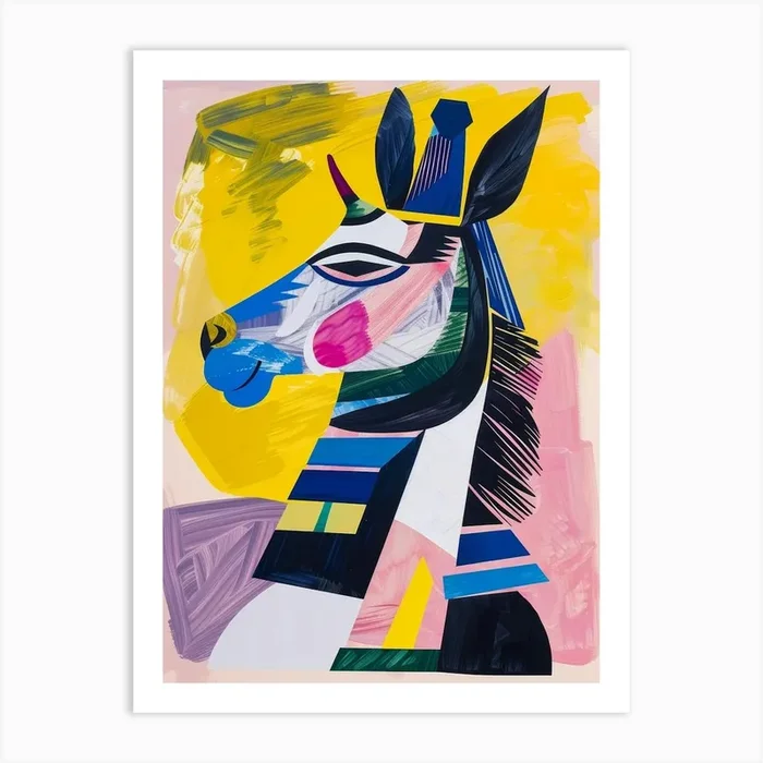 Zebra 14 Art Print by Moving Clouds Art