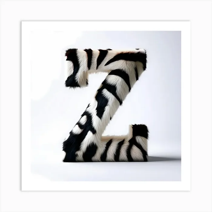 Zebra Letter Z Art Print by Art shop