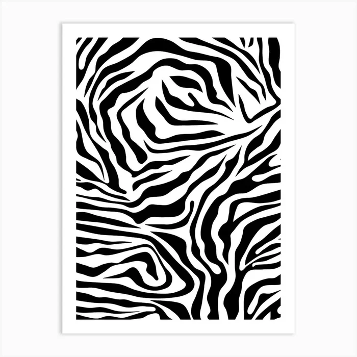 Zebra Stripes Black And White Art PrintDR by Daily Regina Designs