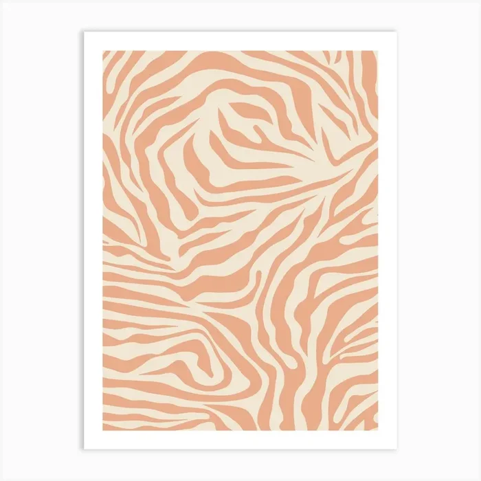 Zebra Stripes Earth Tones Art PrintDR by Daily Regina Designs