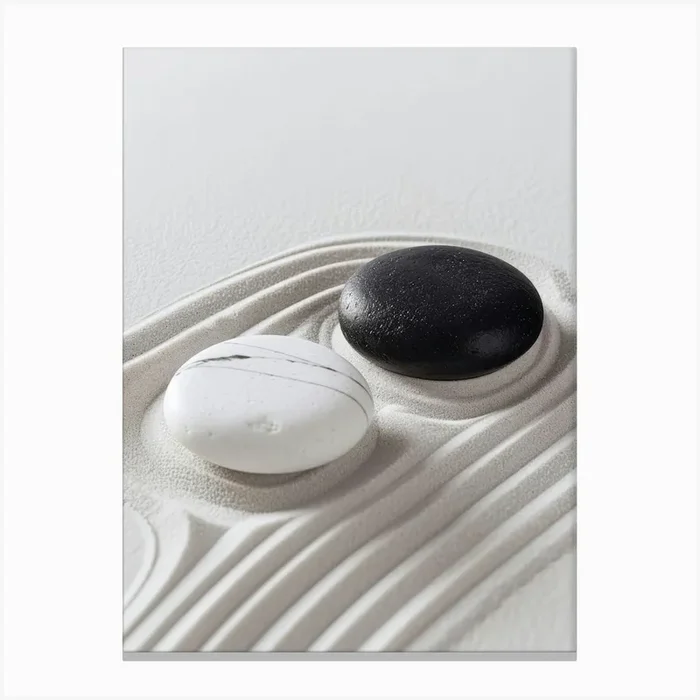 Zen Sand Canvas Print by Moving Clouds Art