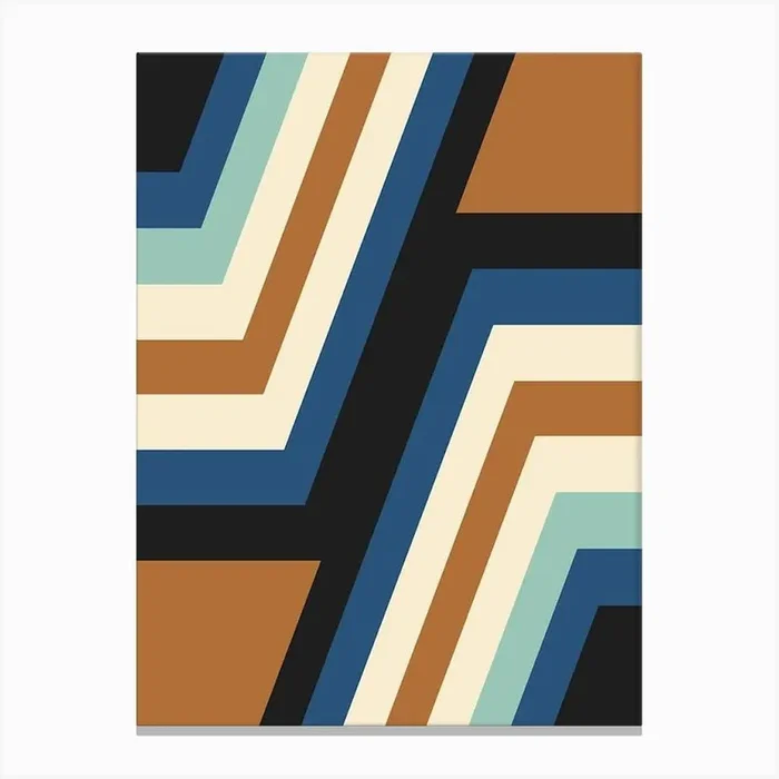Zig Zag Pattern Canvas PrintF by Fineartau