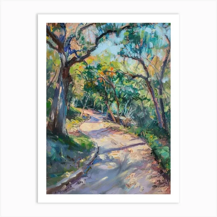 Zilker Metropolitan Park Austin Texas Oil Painting 2 Art Print by PixelPerfect