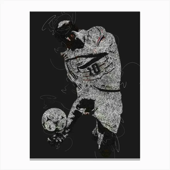 Zinedine Zidane Canvas Print by Anwir