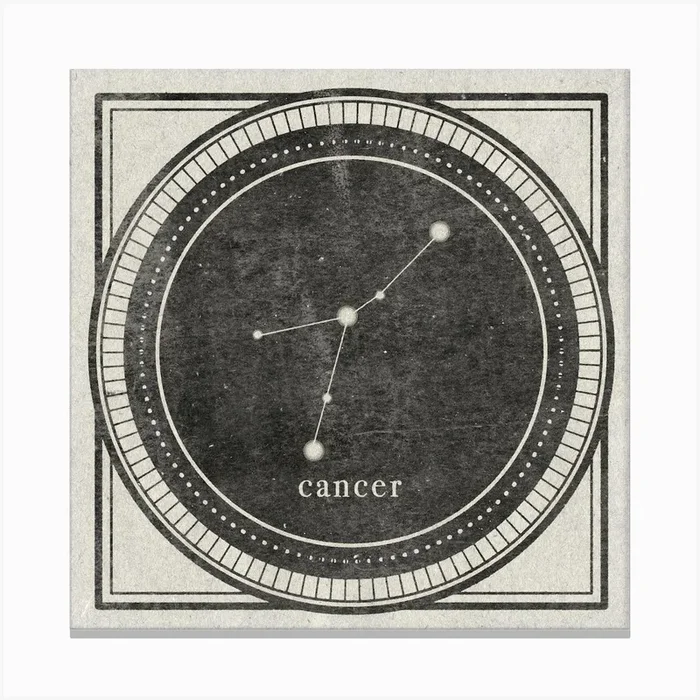 Zodiac Cancer Canvas Print by Mambo