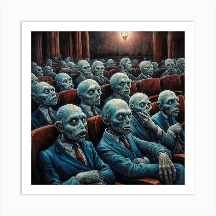 Zombies In The Auditorium Art Print by mamodesign